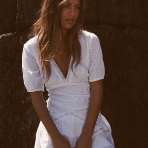 Zara SHORT DRESS WITH OPENWORK EMBROIDERY